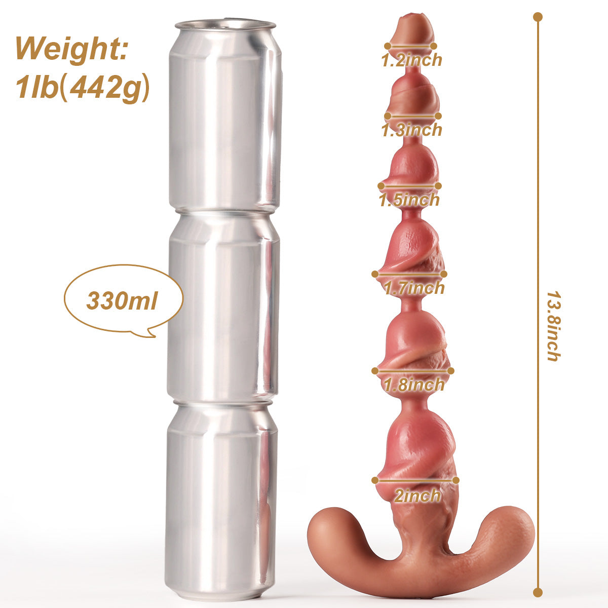 13.8 Inch Large Vibrating Anal Beads