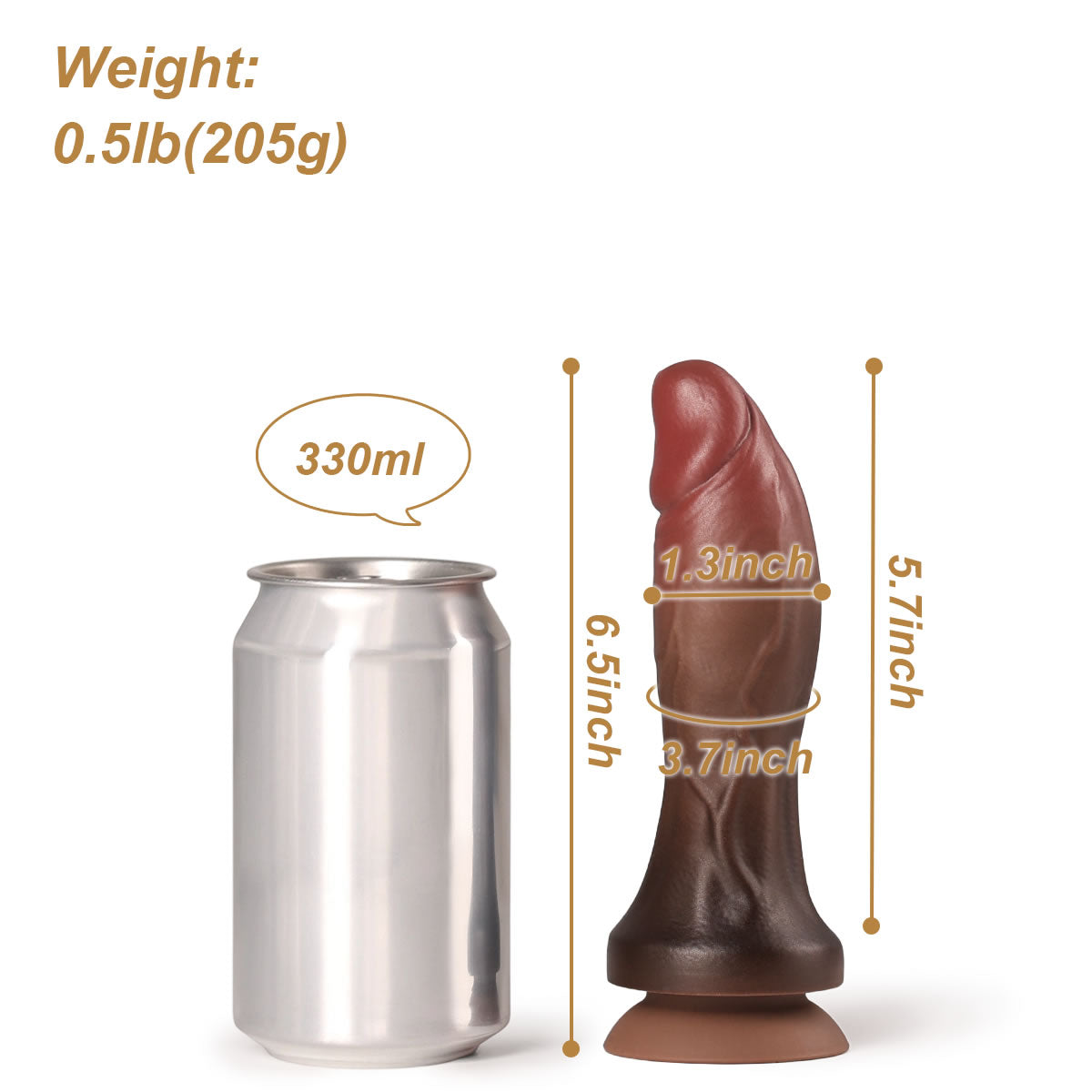 Small double dildo Damon dimensions