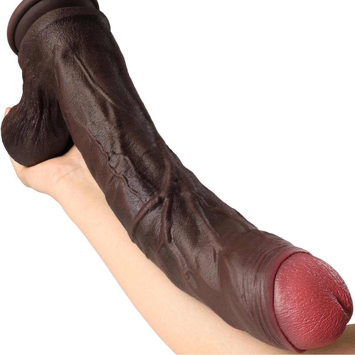 Atlas Huge Long Dildo Glans Hand Grip Closeup