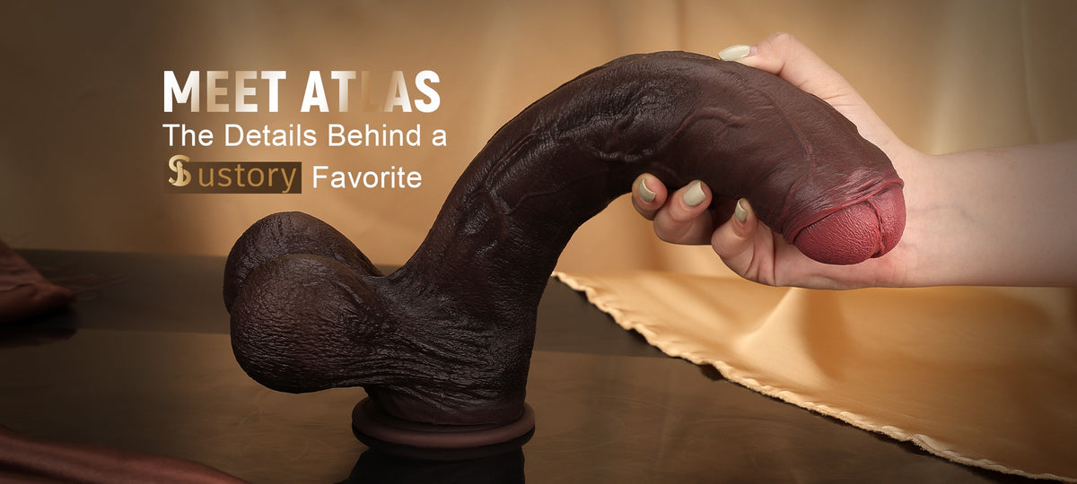 Realistic Dildo with Big Uncut Glans Atlas