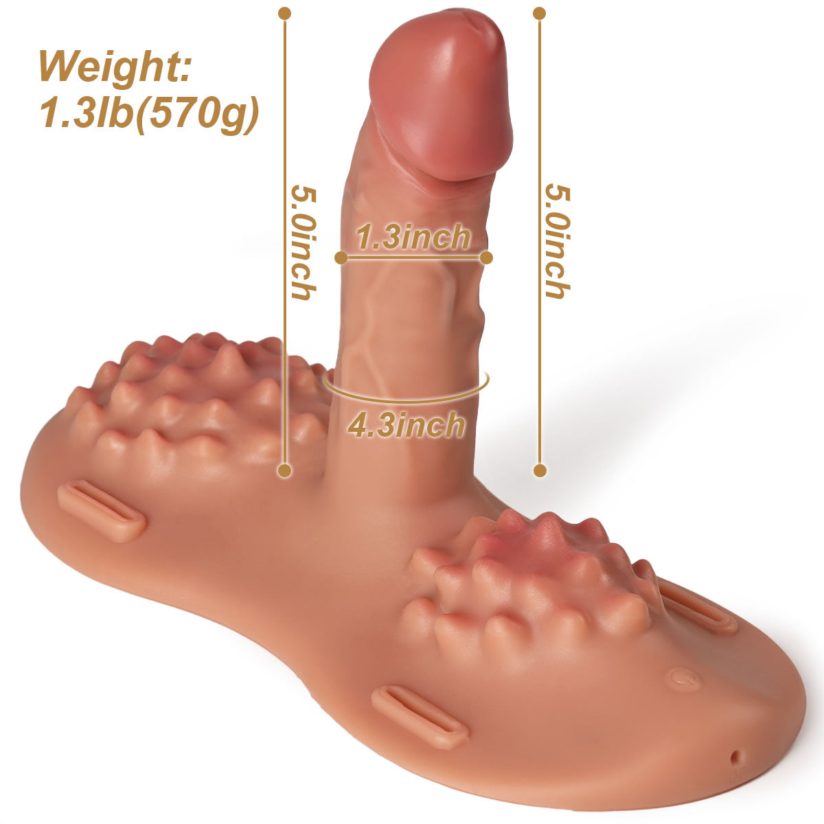 Saddle Hands Free Riding Dildo Size Chart