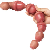 Six-bead Vibrating Anal Toy With Progressive Diameters From 1.2 to 2 Inches