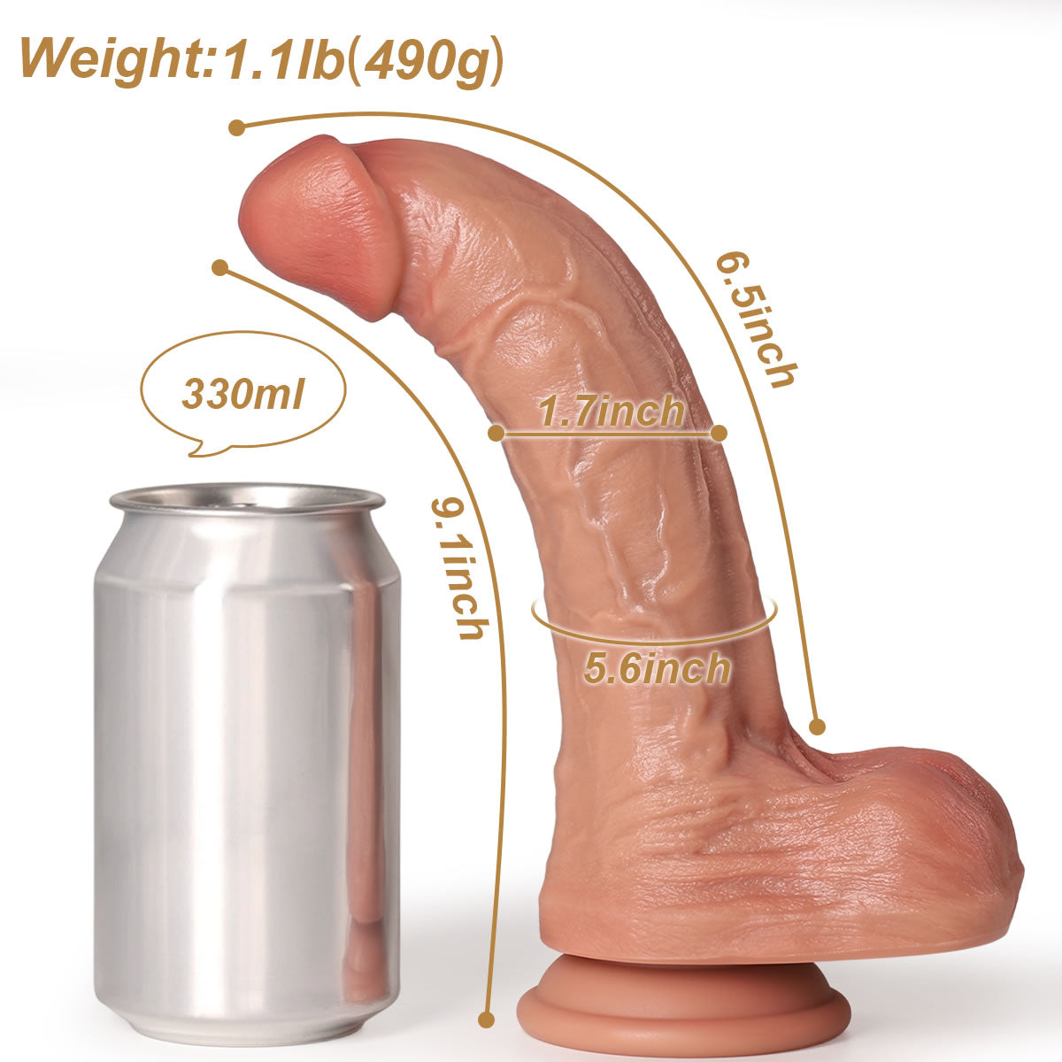 Ziggy Realistic G-Spot Dildo Size Comparison