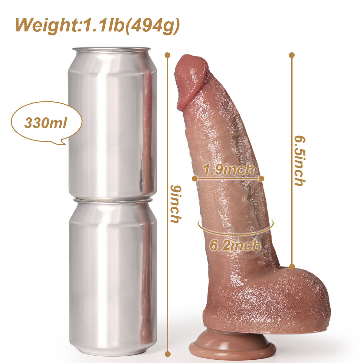 Leo Ergonomic Tapered Dildo Medium Size