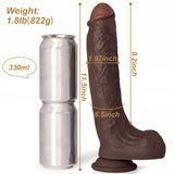 Rocco Lifelike Silicone Dildo Scale Comparison Can