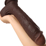 Rocco Realistic Black Dildo Hand Grip Side