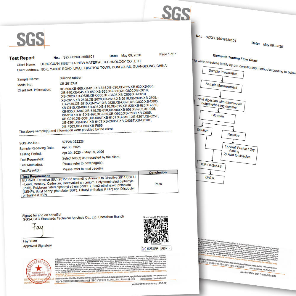 Sustory Medical Platinum Silicone SGS Certified Report
