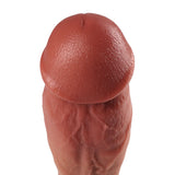 Thrusting dildo featuring a huge and textured head